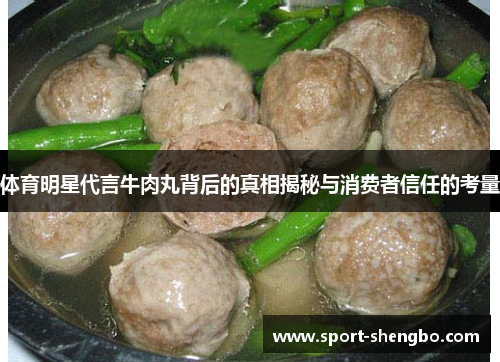 体育明星代言牛肉丸背后的真相揭秘与消费者信任的考量